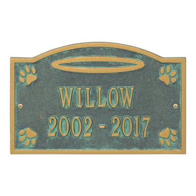 Angel In Heaven Pet Verde Dedication Plaque